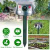 Ultrasonic Solar Animal Repeller Outdoor Mole Snake Squirrel Repellent Waterproof Bird Deer Dog Cat Deterrent with 6 Modes Motion Sensor Vibration Sta