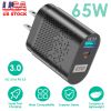 65W Type C Fast Wall Charger PD QC3.0 Adapter Fit for IOS Phone 14 13 12 11 Samsung S22 S21 Switch MacBook iPad