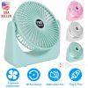 6.5in Desk Fan USB Powered 2 Speeds Table Cooling Fan Tilt Quiet Desktop Fan for Bedroom Office