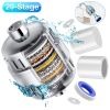 20 Stage Shower Filter for Hard Water Water Softener Shower Head Filter with 2 Replaceable Cartridges for Removing Chlorine and Harmful Substance