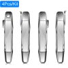 iMounTEK 4pcs Chrome Outer Handles Outside Exterior Door Handles Front Rear for Chevy Pickup Truck 2007-2013 Suburban Sierra Silverado Escalade Cadill