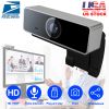 FHD 1080P Webcam USB PC Computer Webcam Auto Focus with Microphone 60-Degree Widescreen Desktop Laptop Webcam Live Streaming Webcam with Rotatable Cli