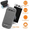 Carrying Case Compatible with Nintendo Switch EVA Hard Shell Console Storage  Bag Pouch Case w/ 10 Game Catridge Slots