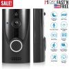WiFi Video Doorbell Wireless Door Bell 720P HD WiFi Security Camera w/ Two-way Talk PIR Motion Detection IR Night Vision Home Security Camcorder Offic