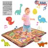 Dinosaur Dance Mat for Kids Aged 3-6 Electronic Music Dance Pad with 7 Gaming Modes Built-in Music Adjustable Volume Optimal Gift for Boys Girls