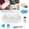 2PCS Classic Game Controller Pad Wired Gamepad Joypad Joystick for Nintendo Wii Remote