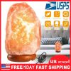 Salt Lamp Crystal Rock Salt Lamp with Dimmer Switch Hand Carved Table Lamps Night Light with Wood Base
