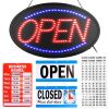LED Open Sign 22.64x13.78In Business Neon Open Sign Advertisement Board with Steady Flashing Modes Business Hours and Open Closed Sign