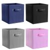 iMounTEK 4 Pack Foldable Storage Cube Bins Cloths Closet Space Organizer Basket Shelves Box for Clothes Toys Books Cabinet
