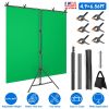 5×6.5FT T-Shape Photo Video Backdrop Stand Heavy Duty Background Stand Adjustable Photography Backdrop Stand with 6 Spring Clamps Sandbag Carry Bag fo