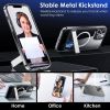 Magnetic Metal Kickstand Clear Case Shockproof Anti Yellowing Phone Cover Compatible with Magsafe Fit for IOS Phone 13