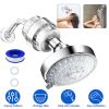 Shower Head with Filter 20 Stage High-Pressure Round Shower Head 4.33in Powerful Rain Shower Head with 5 Modes 360° Rotatable for Remove Chlorine and