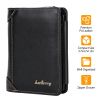Men’s Leather Wallet ID Card Holder Purse Trifold Clutch Money Zipper with ID Window
14 Credit Card 1 ID Card