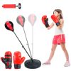 Punching Bag For Kids Junior Boxing Set w/ Boxing Gloves Height Adjustable Free Standing Punching Ball Boxing For Kids Aged 3-8Years Old