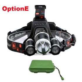 ZK20 LED Headlamp High Lumens 4 Modes 18650 Rechargeable Battery Flashlight Waterproof Outdoor Lighting Camping Fishing (Body Color: T6 2R5, Emitting Color: Option E)