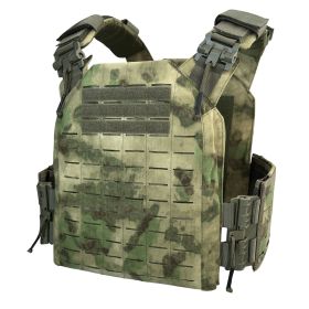EMERSONGEARS 1000D Nylon Plate Carrier Outdoor tactical vest Hunting Protective Adjustable MOLLE Vest (Color: AT-FG)