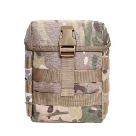 Molle System Hunting Camping Bag Binoculars Storage Water Bottle Bag Outdoor Survival Bag Waterproof (Color: G)